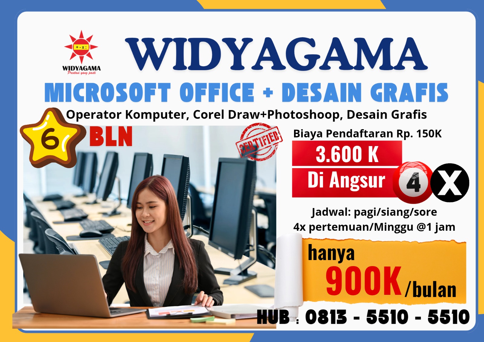 KURSUS KOMPUTER 6 BULAN